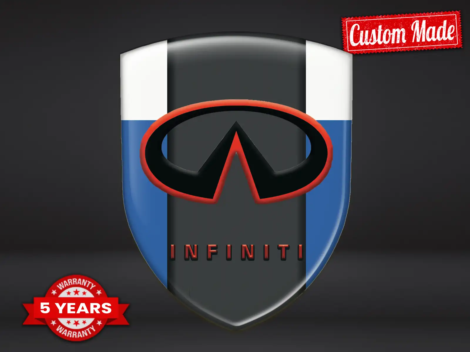 Infiniti Etiqueta En Relieve Diseño Personalizado Pegatinas Cúpula